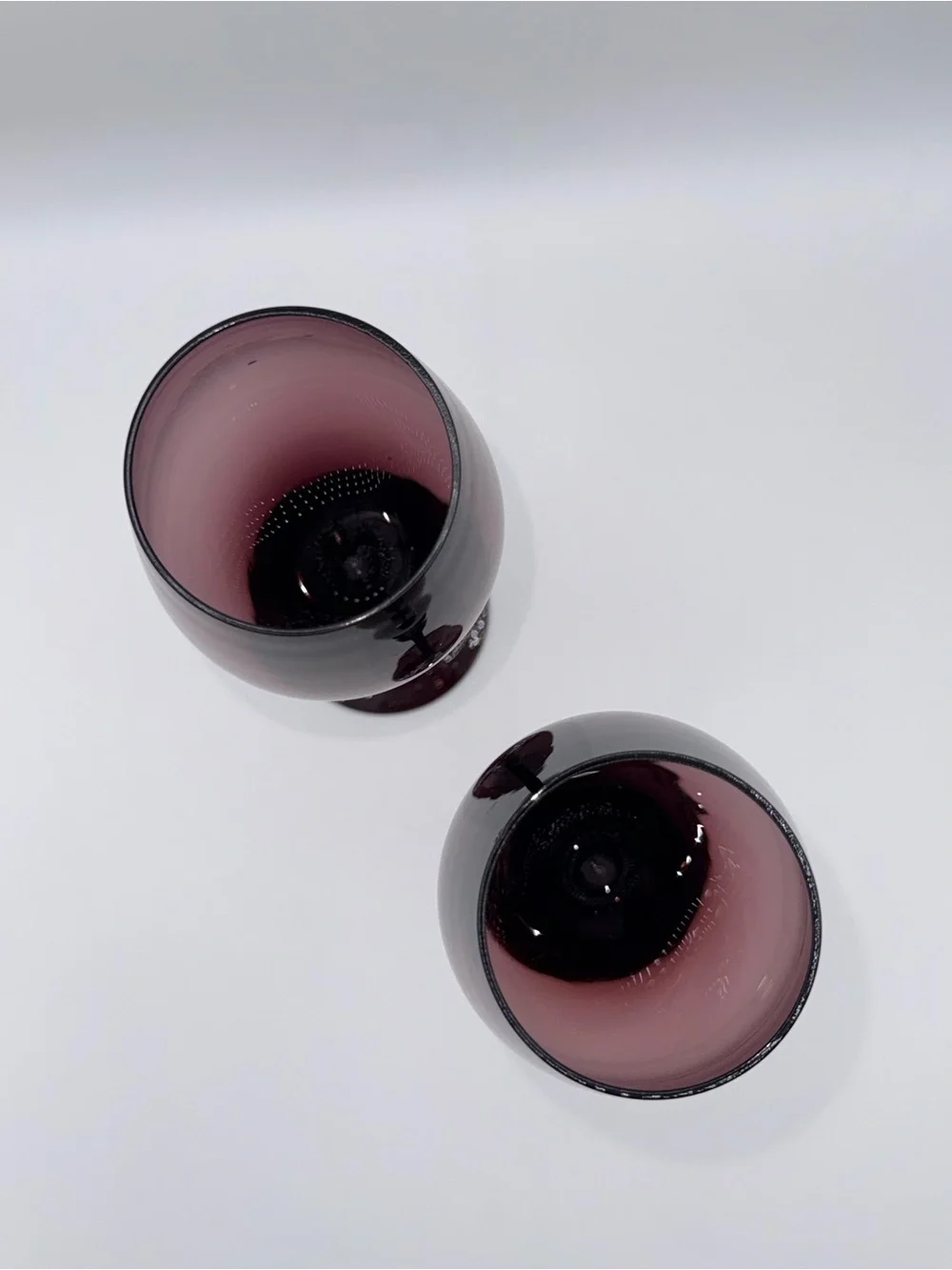 Vintage Mikasa Set of 6 Elite Amethyst Wine Glasses